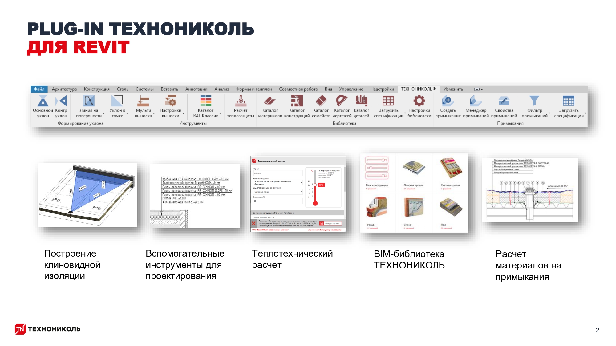 Плагин ТЕХНОНИКОЛЬ для Autodesk Revit